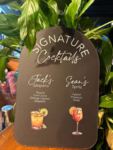 Personalised Cocktail Menu