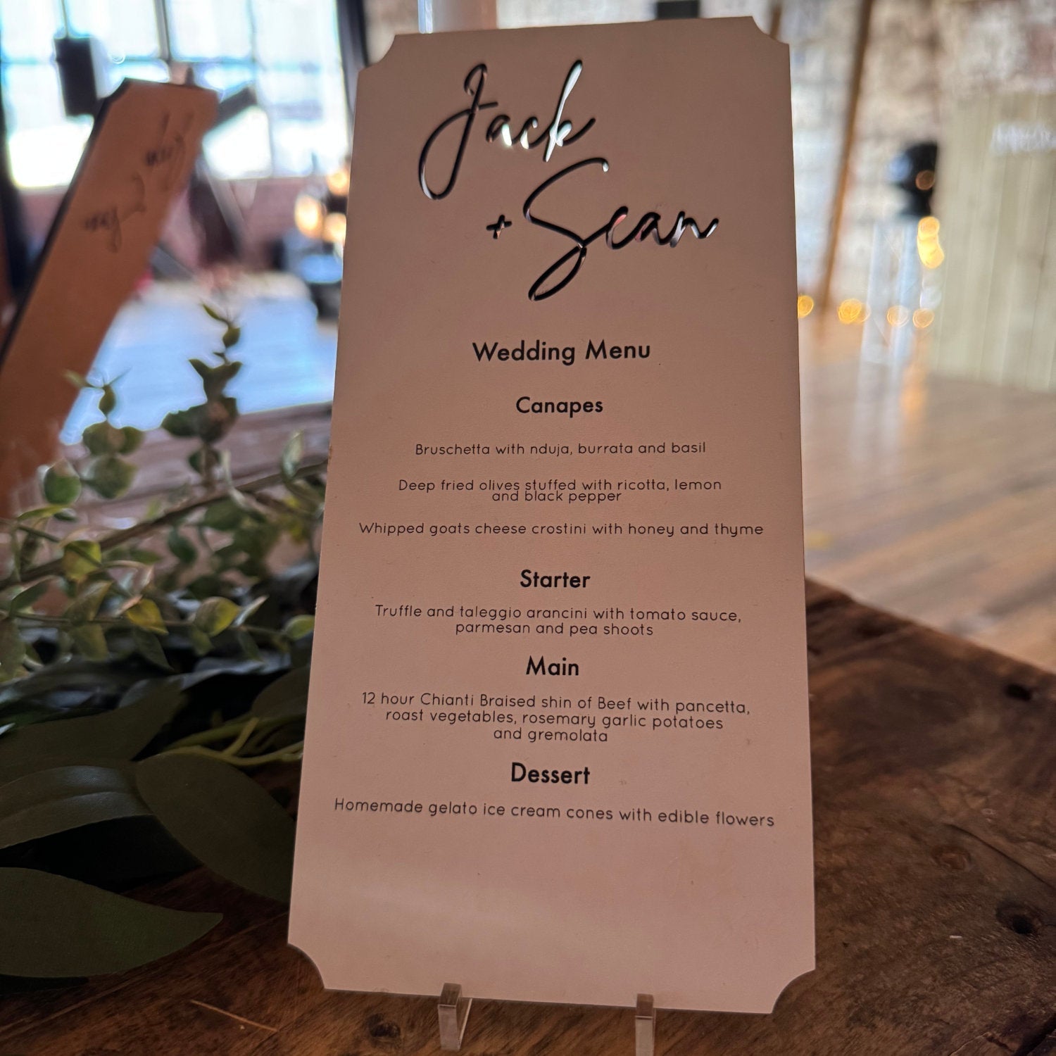 Personalised Dining Menus