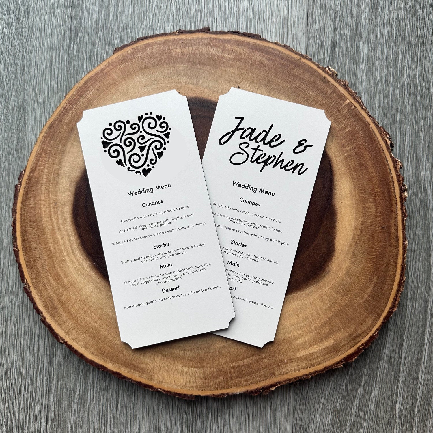 Personalised Dining Menus