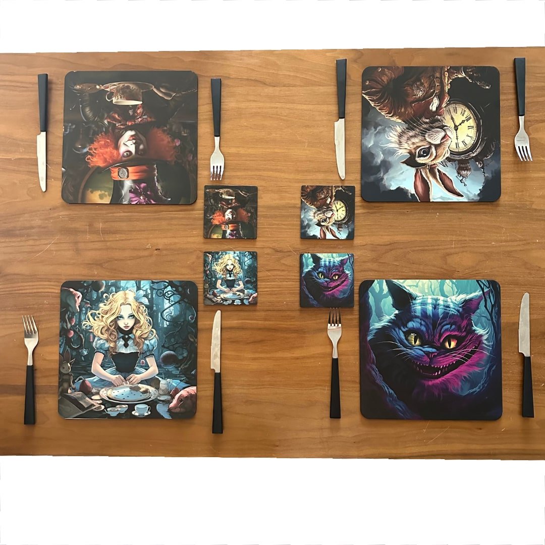 Alice in Wonderland Wooden Placemats - GameOn.games