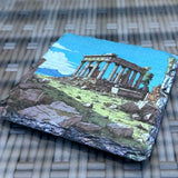 Ancient Ruins Slate Coaster - Ancient Greece Ruins - GameOn.games