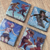 Anime Style Slate Coasters - Anime Boy #1 - GameOn.games