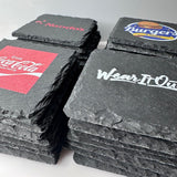 Custom Business Logo Slate Coasters - Bulk Order Options - GameOn.games