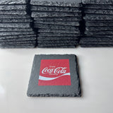 Custom Business Logo Slate Coasters - Bulk Order Options - GameOn.games