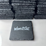 Custom Business Logo Slate Coasters - Bulk Order Options - GameOn.games