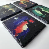 Fairytale Silhouette Slate Coasters - Set of 4 - GameOn.games