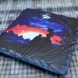 Fairytale Silhouette Slate Coasters - Snow White with the Apple - GameOn.games