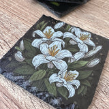 Flowers Slate Coasters - Lily - GameOn.games