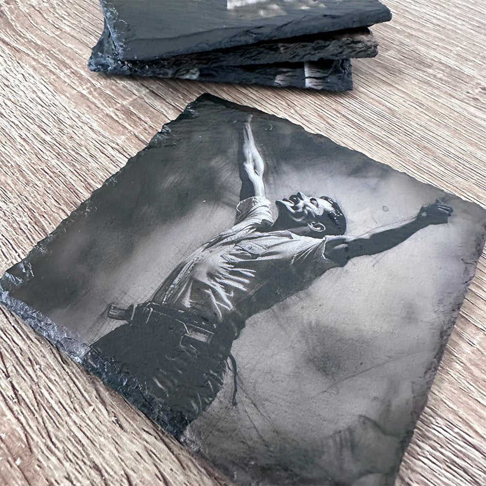 Music Legends Slate Coasters - Freddie Mercury - GameOn.games