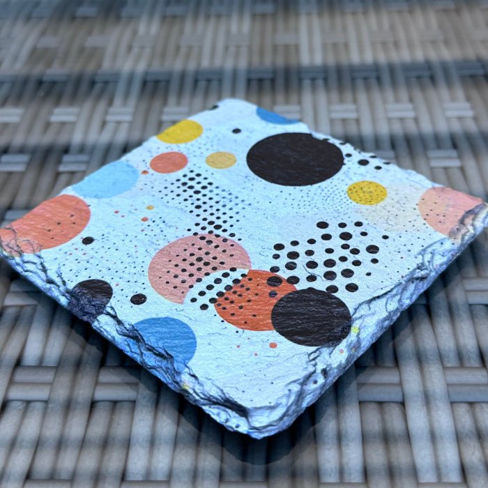 Pattern Slate Coasters - Polkadot #3 - GameOn.games