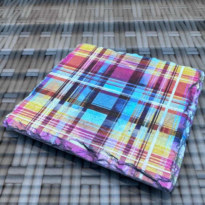 Pattern Slate Coasters - Tartan #1 - GameOn.games