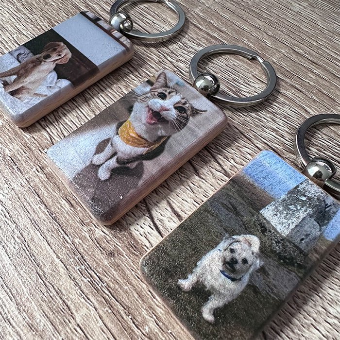 Personalised Pet Photo - Wooden Keyring - GameOn.games