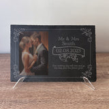 Personalised Wedding Centrepiece - Slate Artwork - GameOn.games