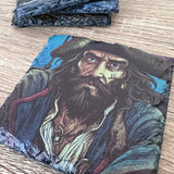 Pirate Slate Coasters - The Captain - GameOn.games