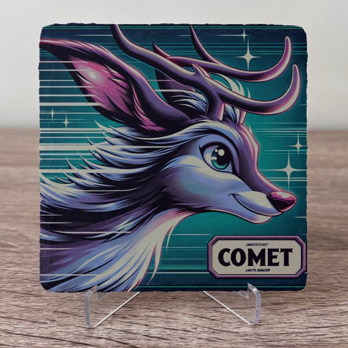 Reindeer Slate Coasters - Comet - GameOn.games