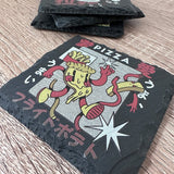 Retro Japanese Food Slate Coasters - Pizza - GameOn.games