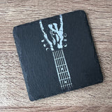 Rock n Roll Slate Coasters - Guitar - GameOn.games