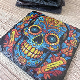 Skull Slate Coasters - Sugar Skull - GameOn.games