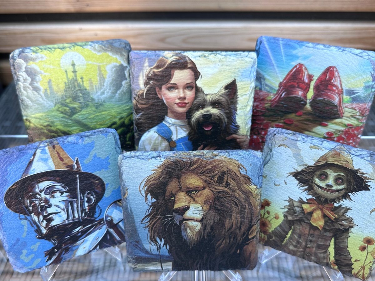 The Wizard of Oz Slate Coasters - Lion - GameOn.games