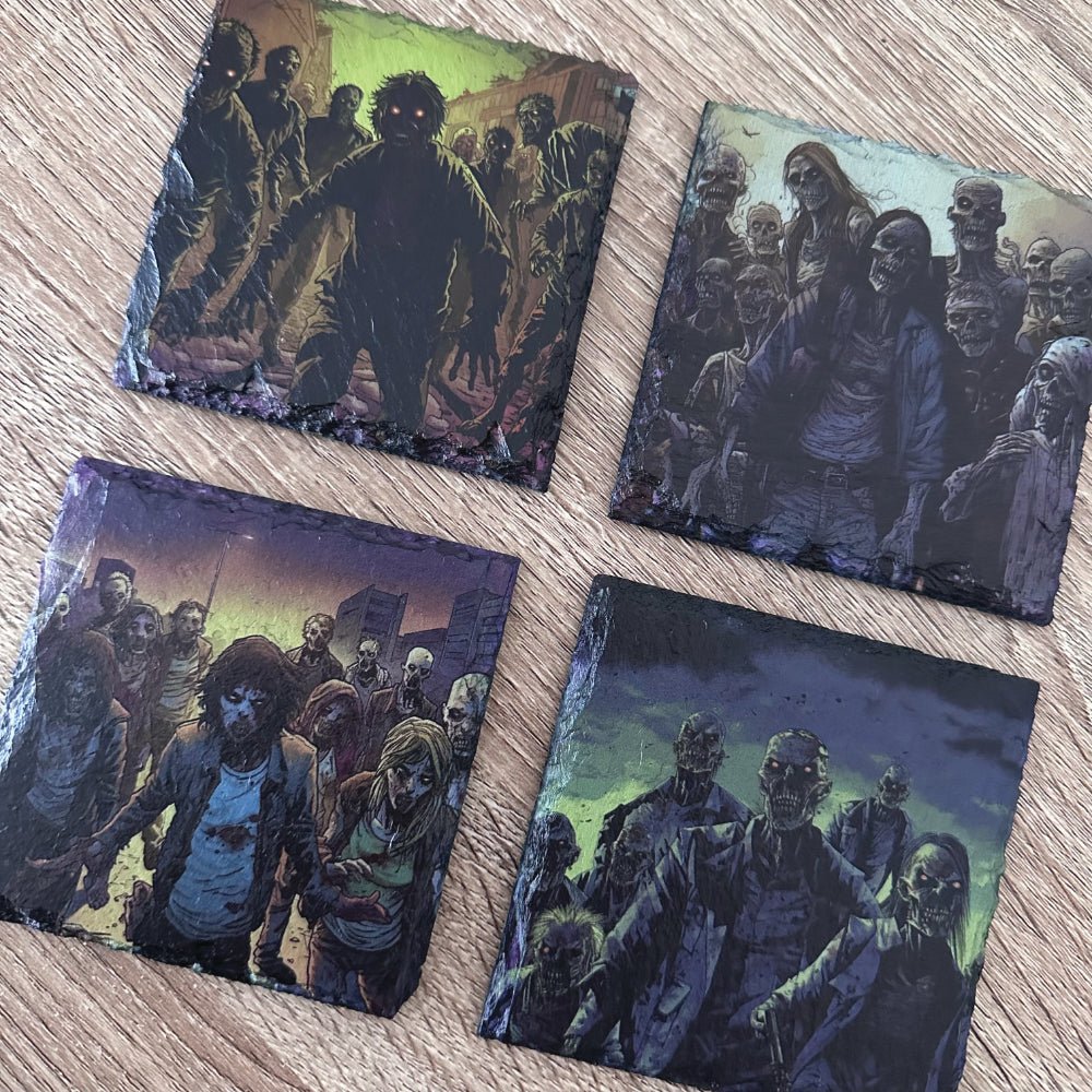 Zombie Hordes Slate Coaster - Zombie Horde #1 - GameOn.games